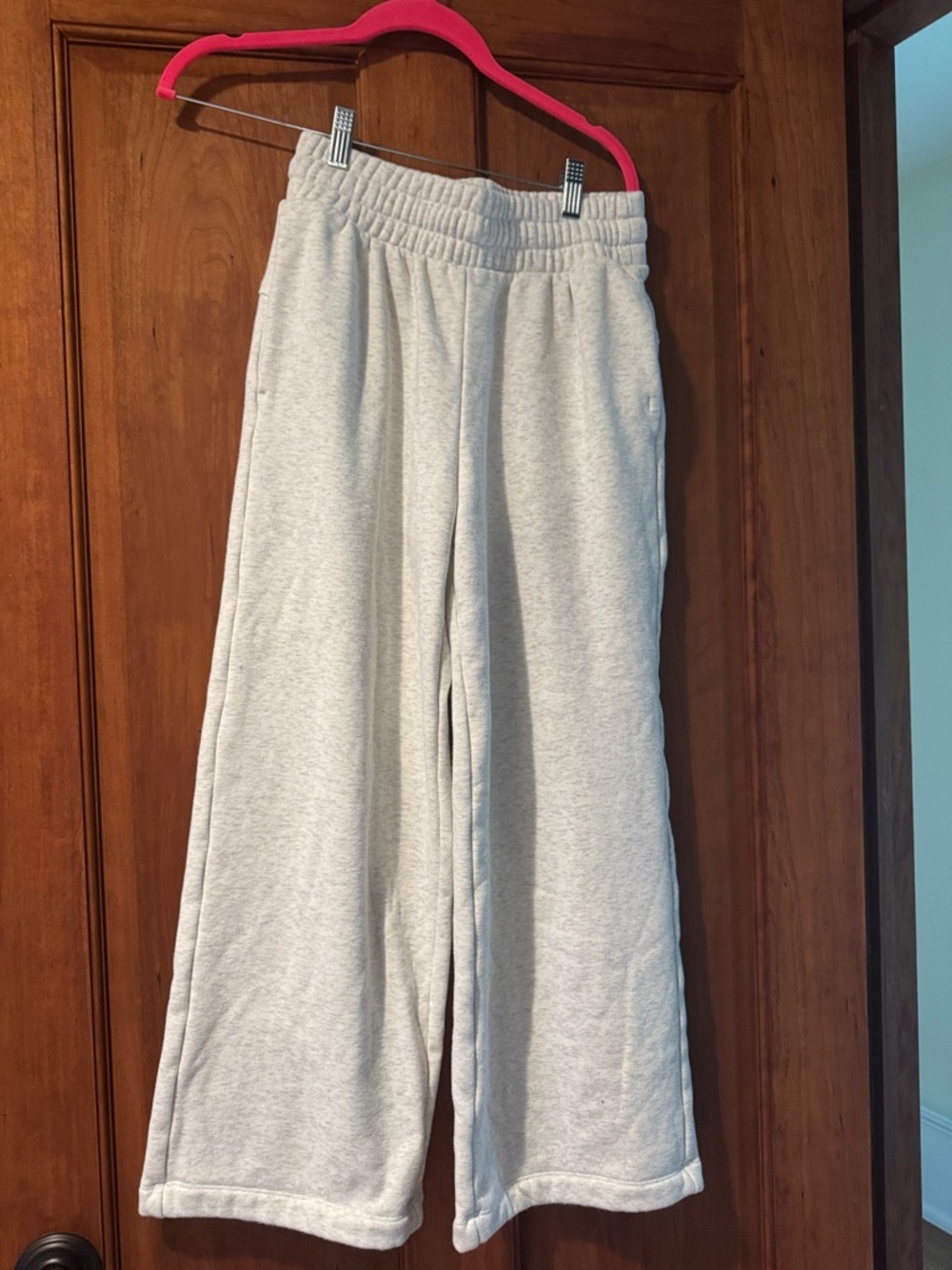 Athleta Light Gray Wide-Leg Kids Sweatpants